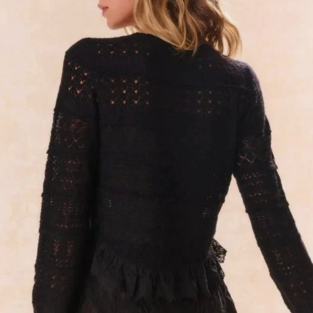 Caroline Constas Lace Trim Sweater Sz Sm - Picture 3 of 8